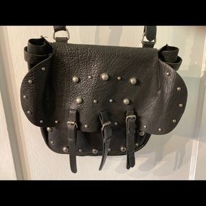 Lucky Brand Large Leather Messenger Bag